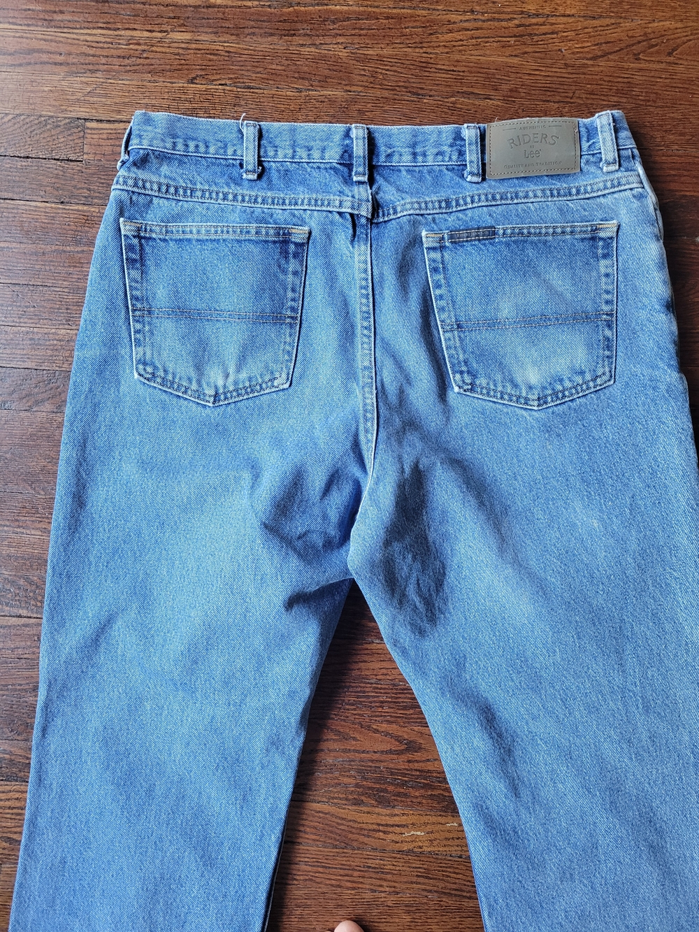 Riders by Lee Mens 38X32 Denim Jeans Regular Fit Straight Leg Heavy Duty - Picture 13 of 16
